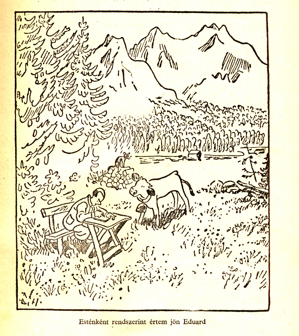 A repülő osztályban a Zugspitze - Walter Trier rajza