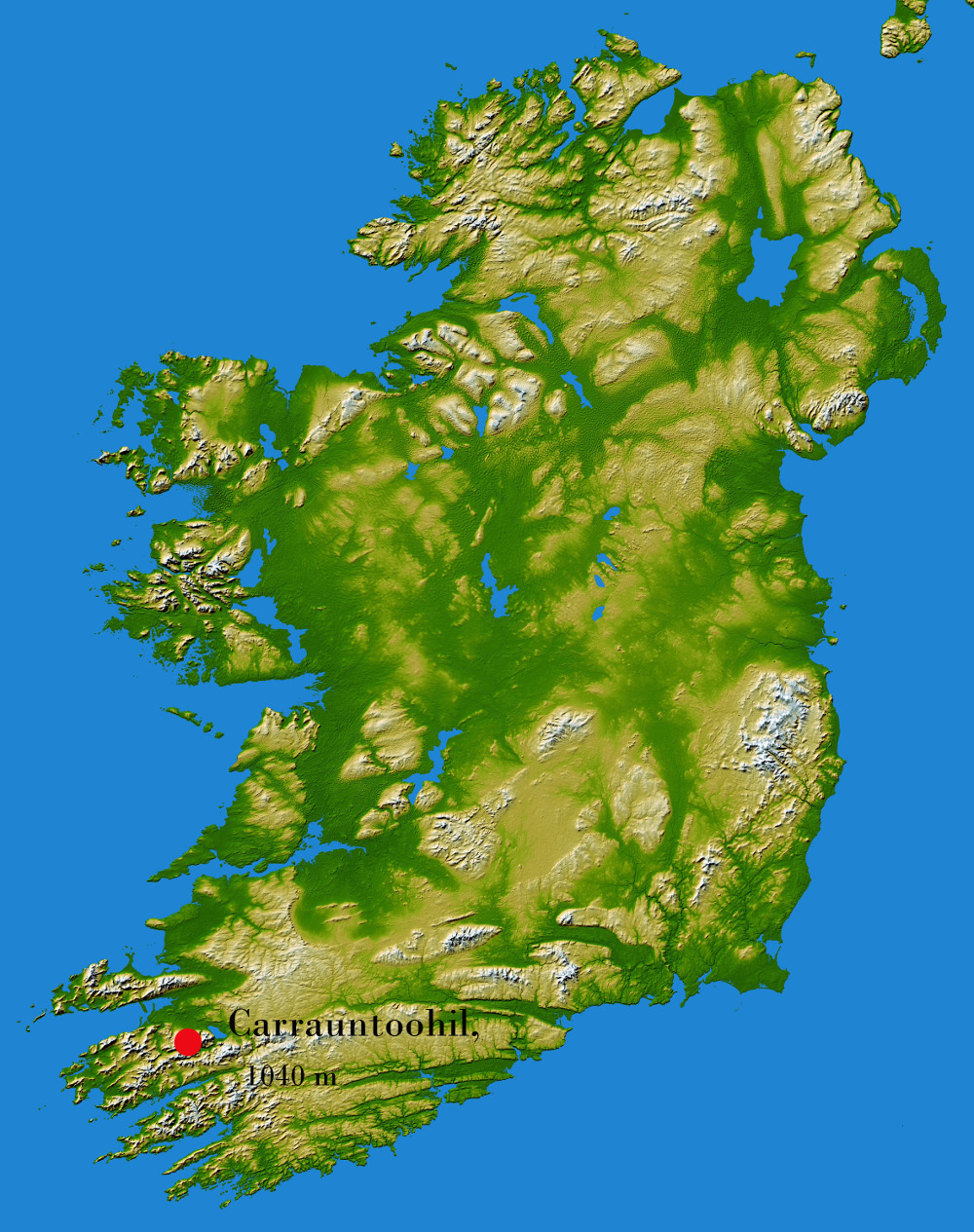 Carrauntoohil helyzete
