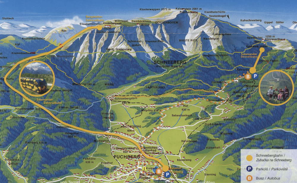 schneeberg tourist map